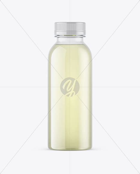 Clear PET Lemonade Bottle Mockup on Yellow Images Object Mockups