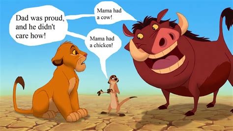 Lion King Funny picture Timon and Pumbaa as Cow and Chicken - The Lion ...