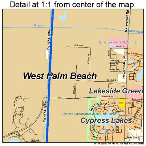 West Palm Beach Florida Street Map 1276600