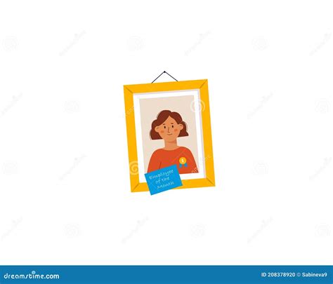 Cartoon Character Employee of the Month Stock Vector - Illustration of colorful, clothing: 208378920