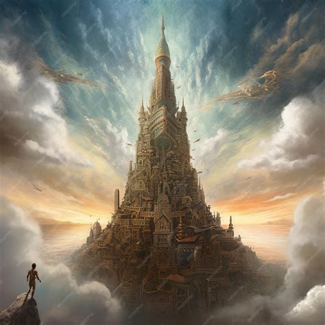 Premium AI Image | Fantasy art of the skyscrapper