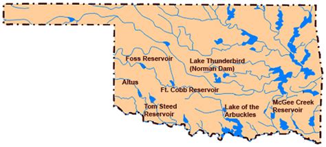 Map Of All Lakes In Oklahoma