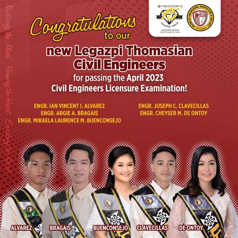 APRIL 2023 CIVIL ENGINEERS LICENSURE EXAMINATION - University of Santo Tomas - Legazpi