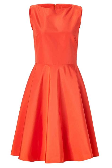 Bright Orange Taffeta Dress – Elizabeth's Custom Skirts