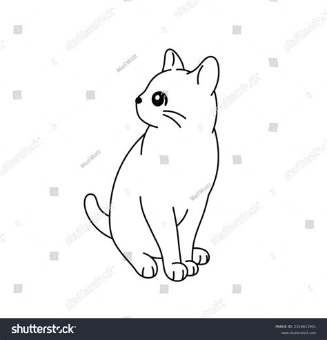 Half Body Cat Drawing Picture Photos and Images | Shutterstock