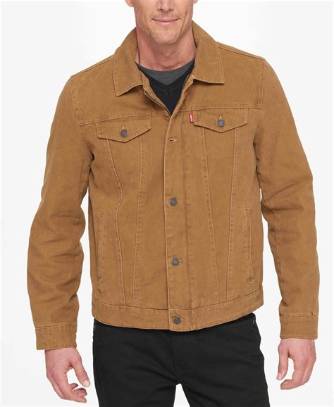 Levi's Men's Cotton Canvas Laydown Trucker Jacket at Amazon Men’s ...