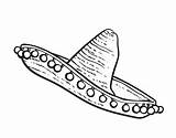 Mexican Sombrero 1 Coloring Page  Free Printable Pages For Kids sketch template