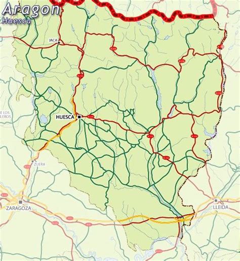 Map of Huesca map for planning your holiday in Huesca, Huesca spain