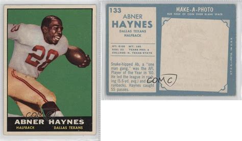 1961 Topps #133 Abner Haynes Dallas Texans (AFL) Football Card | eBay