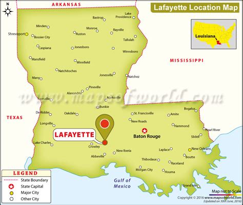 Where is Lafayette Located in Louisiana, USA