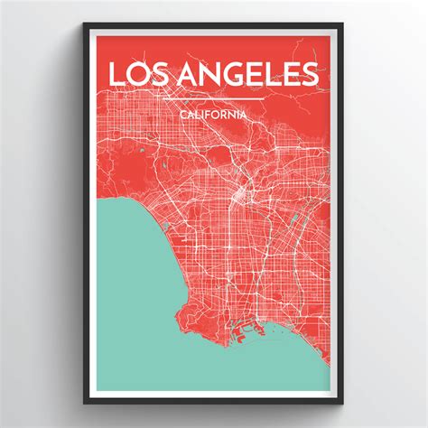 Los Angeles Map Art Print | Point Two Design | Reviews on Judge.me