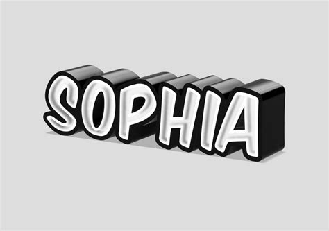 Sophia Nameplate by DickF | Download free STL model | Printables.com