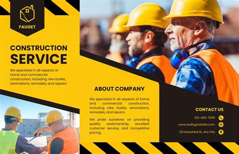 Free printable construction brochure templates | Canva