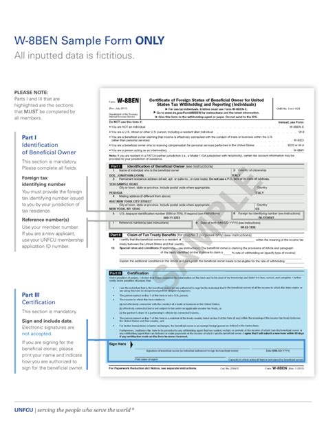 Sample-Form-W-8BEN