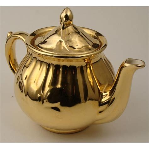 24K Karat Gold Teapot Hand Decorated China