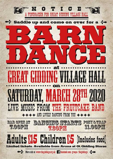 Time to mark your diary: Saddle up and come on over for a BARN DANCE!! – The Giddings