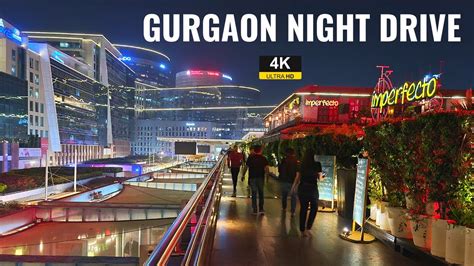 Gurgaon Night Drive 4K | DLF Cyber Hub | #rslive - YouTube