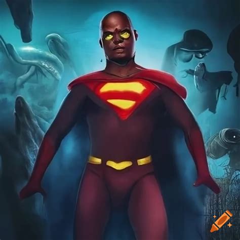 Poster of a superhero earthworm on Craiyon