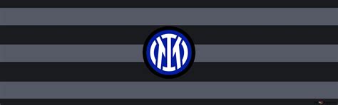 Inter Milan FC logo on black and white background 2K wallpaper download