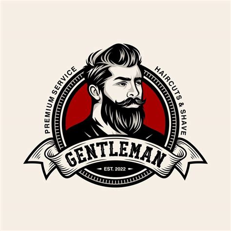 Beard Logo Vector Illustration, Barbershop Logo template, Haircut men vector 6627325 Vector Art ...