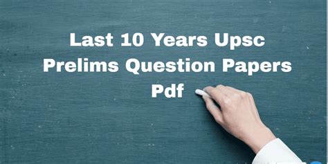 UPSC Previous Year Question Papers PDF (with Answers) Prelims & Mains ...