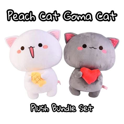 Peach Cat Goma Cat Plush Toy, Hobbies & Toys, Toys & Games on Carousell