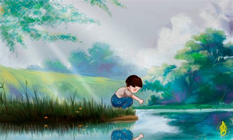 Download Grave Of The Fireflies In Lake Wallpaper | Wallpapers.com