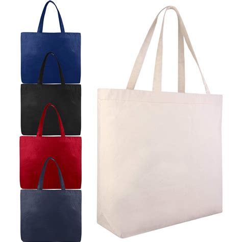 Extra Large Canvas Tote Bags Wholesale with Hook and Loop Closure