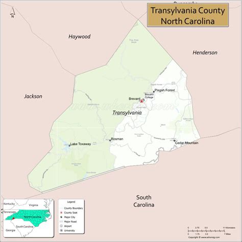 Map of Transylvania County, North Carolina, USA - Check Where is Located, Cities and Towns & Facts