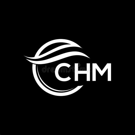 CHM Letter Logo Design on Black Background. CHM Creative Circle Letter Logo Concept Stock ...