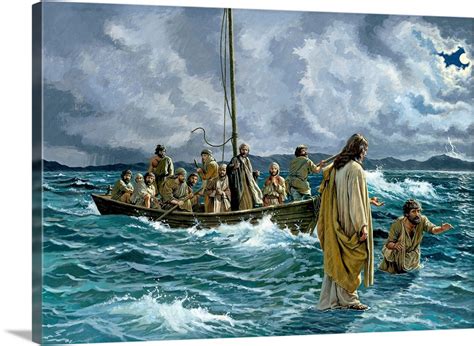 Christ walking on the Sea of Galilee Wall Art, Canvas Prints, Framed Prints, Wall Peels | Great ...