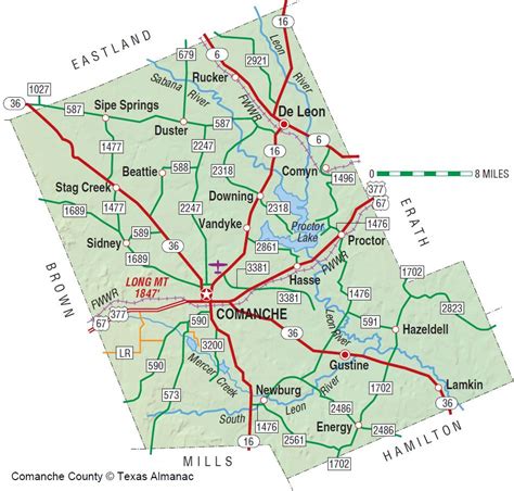 Texas County Map - Comanche County Texas Map - Printable Maps