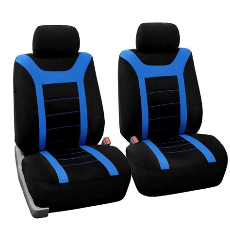 FH Group Blue and Black Airbag Compatible Sports Car Seat Covers, Pair ...