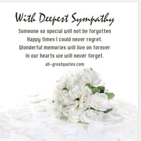 With Deepest Sympathy | Condolence messages, Sympathy card messages ...