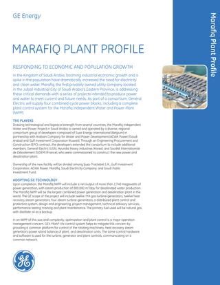 Marafiq Plant Profile MarkVIe - FINAL | PDF