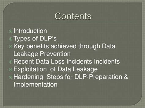 Data Leakage Prevention