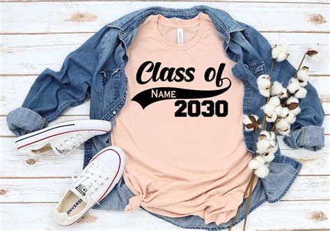 Class of 2030 Shirt Graduation Class of Personalized T-shirt | Etsy