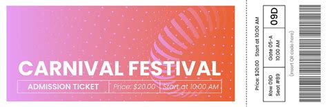 Festival Ticket Variety | Renderforest