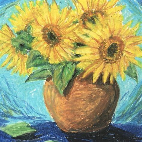 Oil Pastel Sunflower | VisArts