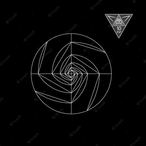 Premium Vector | Sacred geometry vector illustration isolated on white ...