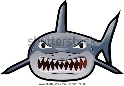 Comic Style Drawing Angry Shark Vector Stock Vector (Royalty Free) 1460467688 | Shutterstock