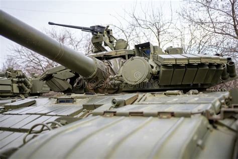 Big Green Tank at the Military Base in the City. Stock Photo - Image of army, armed: 282415948