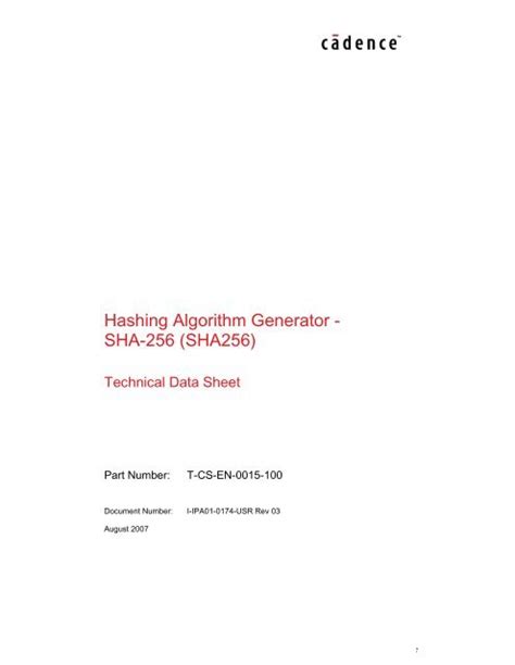 Hashing Algorithm Generator - SHA-256 (SHA256) - Cadence ...