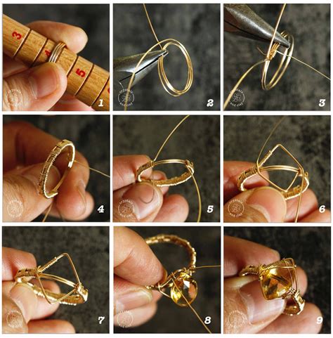 How to make wire wrapped rings for three different shape gemstones ...