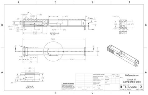 Glock Compatible Slide Blueprints - Preorder