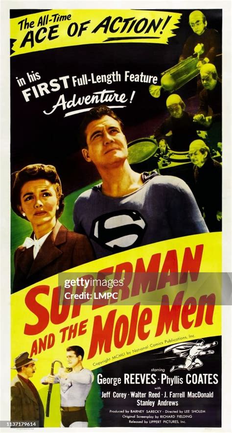 Superman And The Mole Men, poster, US poster art, top from left:... News Photo - Getty Images