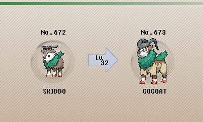 Pokemon Gogoat Evolution