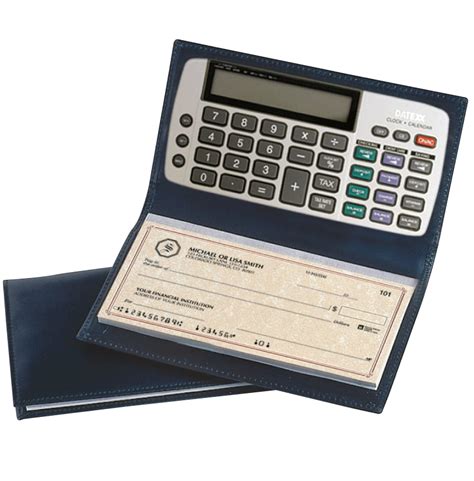 Black Checkbook Covers with Calculator | Checks Unlimited