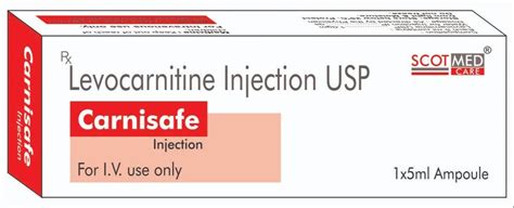 Levocarnitine 1gm Injection, SCOTMED CARE PVT LTD at Rs 200/piece in ...