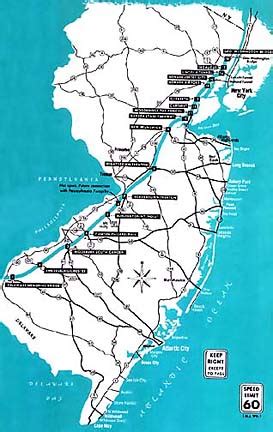 New Jersey Turnpike Map - United States Map